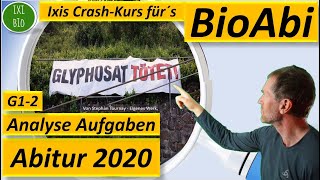 Training Bio Abitur 2022  Abitur Biologie 2020 analysiert  G12  materialgestützte Aufgabe [upl. by Ettenajna]