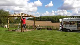 3m base with overhung roof gazebo build in Saffron Walden [upl. by Leela910]