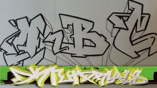 How to draw graffiti wildstyle  Graffiti Letters ABC step by step [upl. by Petty]