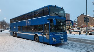 Linje 670 Stockholm Arninge station  Roslags Näsby tpl med Volvo 9700 dd [upl. by Aicyla]