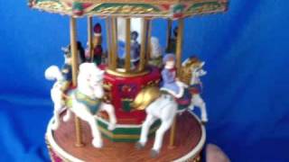 Mr Christmas holiday merry go round carousel horses [upl. by Zerimar]