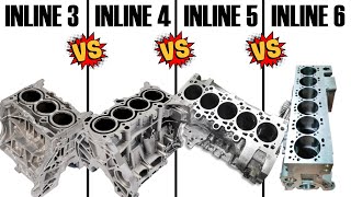 ENGINE BALANCE Inline 3 vs Inline 4 vs Inline 5 vs Inline 6 [upl. by Floro722]