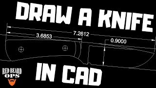 DraftSight  How to Draw a Knife in CAD [upl. by Helm258]