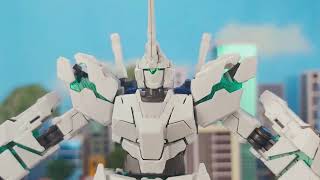 RG Gundam Unicorn Full Armor Build amp Transformation Stop Motion RG 1144 フルアーマー・ユニコーンガンダム [upl. by Mulac]