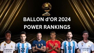 BALLON d’OR 2024 POWE RANKINGS after Euro amp Copa America  LIST OF NOMINEES [upl. by Araj]