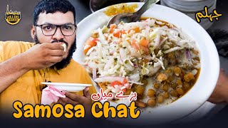 Jhelum Famous Bary Mian Samosa Chaat  Jhelum Street Food  Pakistan Famous Food [upl. by Enilorac136]