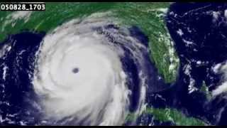 Hurricane Katrina Time Lapse Satellite [upl. by Gula181]