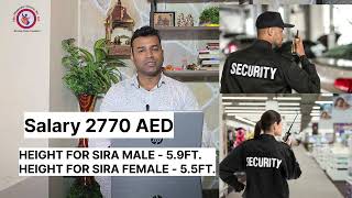 HIRING FOR FRESHER  SIRA amp PSBD SECURITY GUARDS FOR DUBAI amp ABU DHABI  EARN UPTO 2267 TO 2770 AED [upl. by Michella]