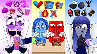 Mukbang Emoji Color Food ASMR With Inside Out  MOOMOOSTUDIO [upl. by Hewes534]