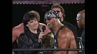 Dennis Rodman joins the NWO at Nitro Spring Break Hollywood Hogan hands Sting a NWO Shirt WCW [upl. by Boice]