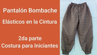 200 Como Hacer Pantalón Bombache Elásticos en cintura y ruedo [upl. by Lekim613]