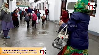 Kashmir schools colleges reopen after 3months long winter vacationBy Firdous Elahi [upl. by Maris]