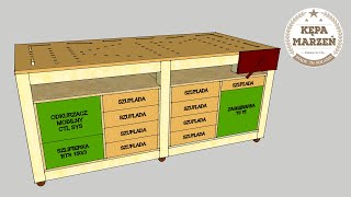 Ep1  Stolarski stół warsztatowy  montażowy  Szczegółowe omówienie projektu  bonus 🎁 [upl. by Lemahs47]