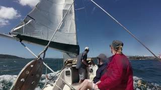 FOLKBOAT SAILING SYDNEY HARBOUR [upl. by Lativa242]