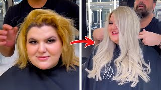 Most Extreme Hair Coloring amp Extension Transformation [upl. by Nairbal64]