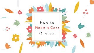 How to make a printable Holiday Card  Adobe Illustrator Tutorial [upl. by Idhem]