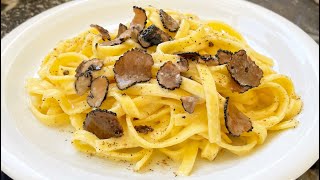 FETTUCCINE AL TARTUFO NERO how to cook pasta black truffles the Italian way [upl. by Leatri]