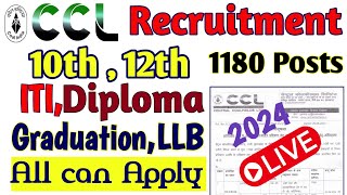 ccl apprentice vacancy 2024 ccl me apprentice ka form kaise bhare ccl apprentice requirement 2024 [upl. by Bourque]