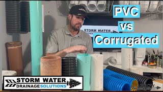 PVC vs Corrugated Pipe  The Real Truth  Yard Drainage [upl. by Stewart]