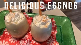 Easy Delicious Homemade Eggnog Smooth N Creamy [upl. by Leticia]