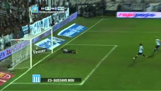 Gol de Bou Quilmes 0  Racing 1 Fecha 16 Torneo Primera División 2014 FPT [upl. by Anaic258]