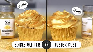 The Difference Between Edible Glitter and Edible Luster Dust [upl. by Ruff]