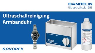 Armbanduhr reinigen im SONOREX Ultraschallreinger RK 31 von BANDELIN [upl. by Petula391]