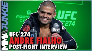 Andre Fialho looking to return quickly to Octagon in Singapore after knockout victory  UFC274 [upl. by Dibru]