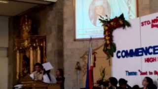 Ang Pambabastos ng Sto Nino Parochial School Administration sa speech ng kanilang Salutatorian [upl. by Karlow]