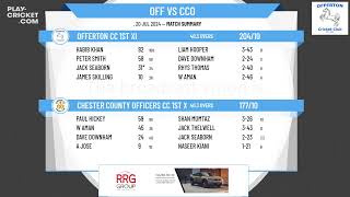 Offerton CC 1st XI v Chester County Officers CC 1st XI [upl. by Dimah511]