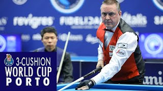 3Cushion World Cup Porto 2018  Caudron vs Heo Jung Han [upl. by Giliane650]