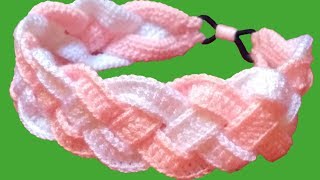 Aprende Como tejer una diadema a Crochet en punto de arabescos  Learn Crochet [upl. by Mendy]