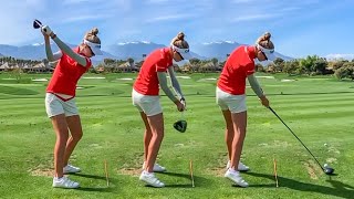 Nelly Korda Golf Swing  DRIVER SEQUENCE  Full Speed  SLOW MOTION [upl. by Nilyak448]