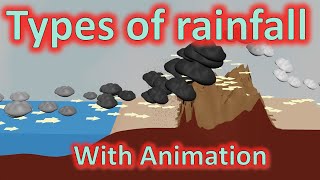 Different types of rainfall  Convectional rainfall Orographic and cyclonic rainfall  UPSC [upl. by Kitrak]