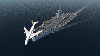 Big Planes Landing on an Aircraft Carrier XP11 [upl. by Hoffert]