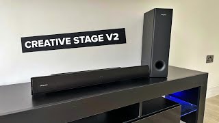 My Creative Stage V2 Soundbar amp Bluetooth Audio Setup [upl. by Ayotol]