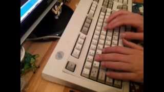 Typing On My IBM Model M Buckling Spring Keyboard [upl. by Scandura]