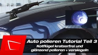 Auto Lack polieren Audi A3 mit Poliermaschine Kotflügel polieren und Rupes BigFoot LHR 15 [upl. by Hezekiah]