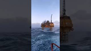 How Do Oil Rigs Stay Stable in Rough Ocean Waves ocean oil telugufacts shorts facts [upl. by Ahsrav132]