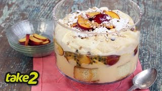 Easy Trifle Recipe with Nectarines  Woolworths [upl. by Omocaig900]