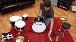 How to Assemble Kids Drum Kit  DeRosa 516 5Piece 16quot Drum Kit [upl. by Maguire]