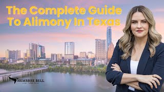 The Complete Guide to Alimony Spousal Support in Texas [upl. by Kristo]