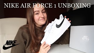 Nike Air Force 1 07 Unboxing  Brand New womens nike trainers [upl. by Hayashi593]