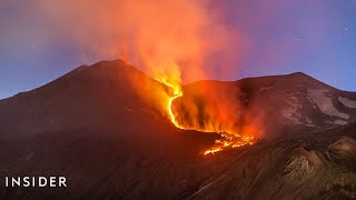 Dramatic Video Captures Eruption Of Mount Etna  Insider News [upl. by Piselli]