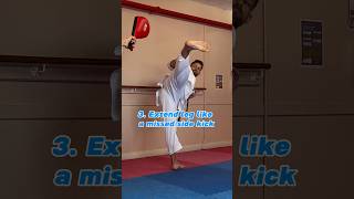 Spinning hook kick  ushiro ura mawashi Geri  step by step karate shotokan kicks martialarts [upl. by Eilyab90]