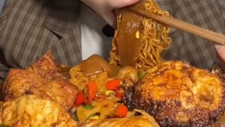 Chinese stirred fried noodles Mukbang from Kuai [upl. by Olaf54]