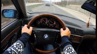 BMW 730D E38 184 HP  POV City Driving  Straight Pipe  4K [upl. by Elleinaj136]