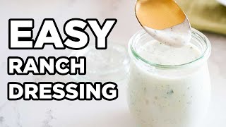 Homemade Ranch Dressing  Easy Salad Dressings by MOMables [upl. by Blanding]