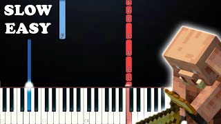 Minecraft OST  Pigstep SLOW EASY PIANO TUTORIAL [upl. by Atirma]