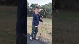 Weapon demo Atlatl and darts  Swiss arrow [upl. by Toshiko]